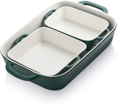 Ceramic Bakeware Set, Rectangular Baking Dish for Cooking, Kitchen, Cake Dinner,