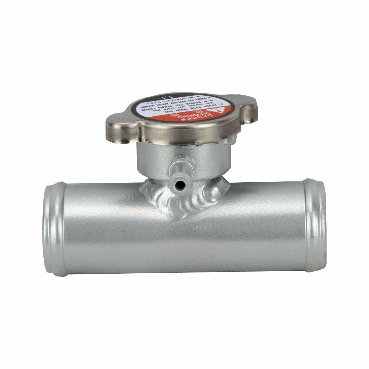 1.5"" 38mm Aluminium Hose In-Line Radiator Hose Filler Neck And Cap SIlver