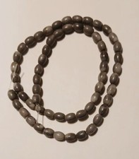 Grey Onyx Rice Beads, 5x6mm, 16" Strand