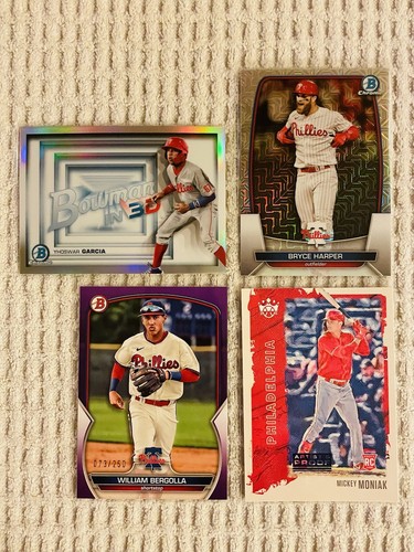 Philadelphia Phillies 425 Card Lot! Rookies, Prospects, Parallels, #’d & More! - Picture 13 of 24