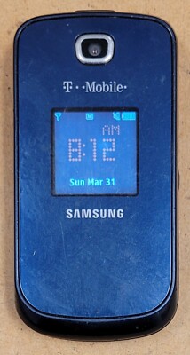 Samsung SGH-T259 - Midnight Blue ( T-Mobile ) Rare Cellular Flip Phone - No Back