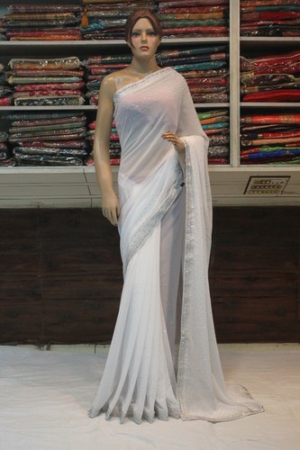 Work Saree Silk Indian Wedding Party 
