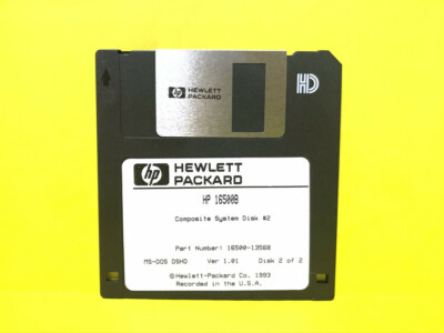 HP 16500-13568 16500B Composite System #2 MS-DOS DSHD Floppy Disk Software