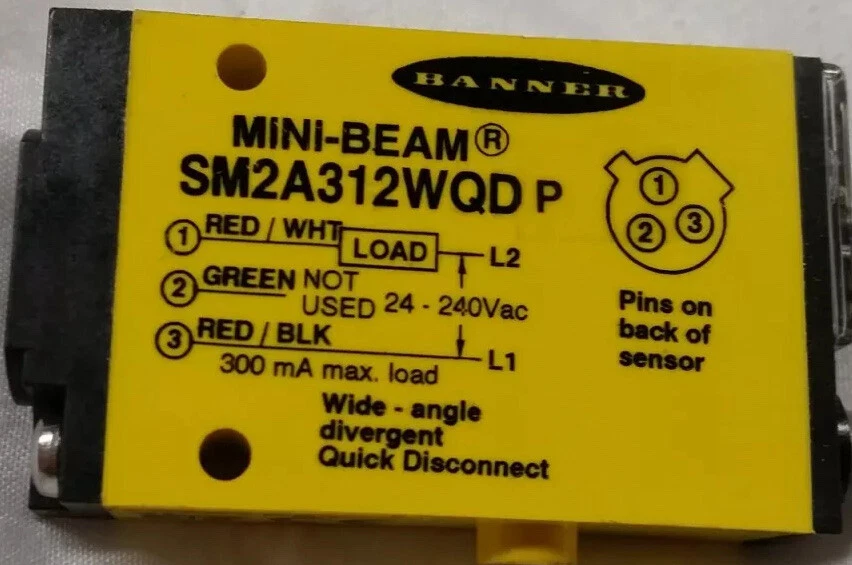 Banner Engineering 29559 MINI-BEAM Proximity Sensor SM2A312WQDP NEW!! - Image 2 of 4