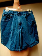 VTG NORTHWEST BLUE Cotton Shorts Womens Parakeet Blue 29 1/2 x 6 12 M Distressed