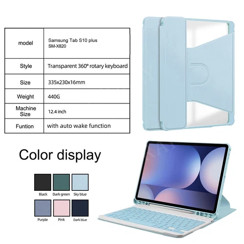 Rotating Stand Case Cover For Samsung Galaxy Tab S10 S9 FE A9 A9+ S6 Lite Tablet - Picture 3 of 65