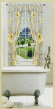 Melrose Yellow Window Curtain, Sheer, 54" Long