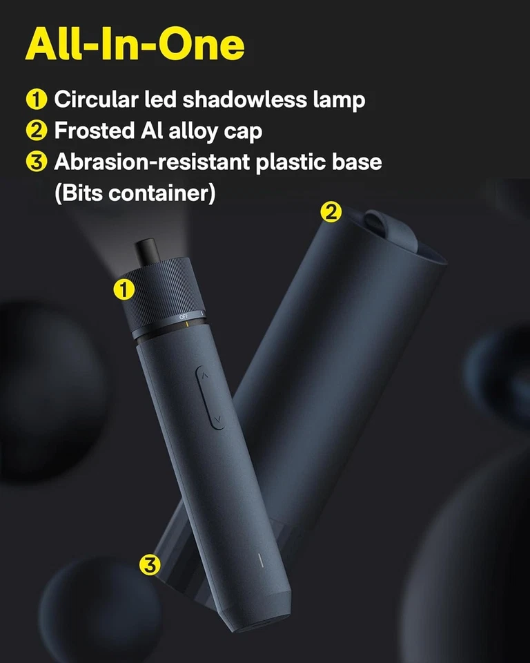 Destornillador Eléctrico Recargable, 3 Posiciones, 12 Puntas de Metal - Image 3 of 4