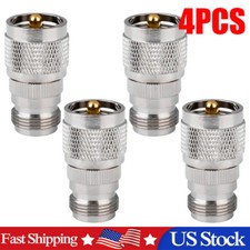 4PCS UHF PL-259 PL259 Male Plug to N Female Jack straight RF Connector Adapter 