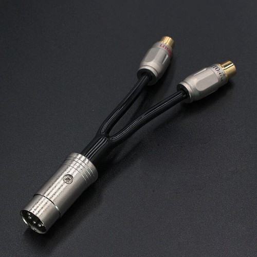 NAIM 5 Pin Din Twist Lock to 2 RCA Phono Female Sockets HIFI Lead Splitter Cable - Picture 5 of 5