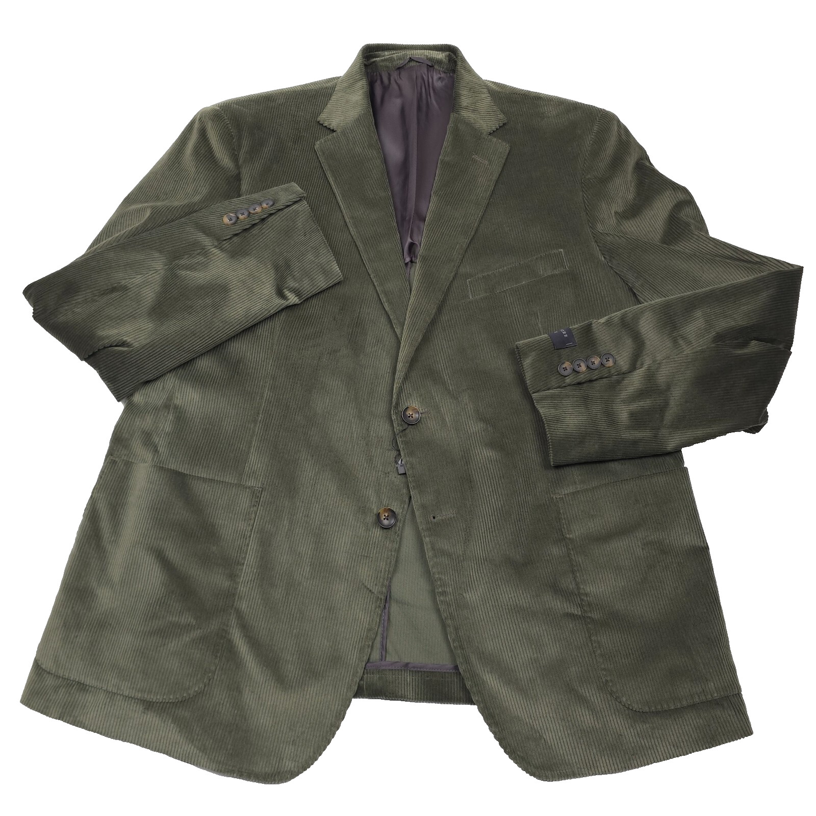 $498 Bloomingdales Оливково-зеленое вельветовое спортивное пальто, куртка-блейзер, мужской размер 48R