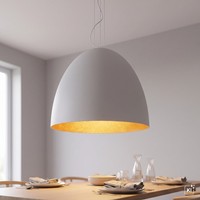 HäNgelampe Pendelleuchte Esstisch Ø 75 Cm H: Max. 350 Cm Verstellbar Weiß Kupfer