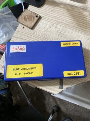 Shars Micrometer Solid Metal Frame 0-1 x 0.0001 New Open Box