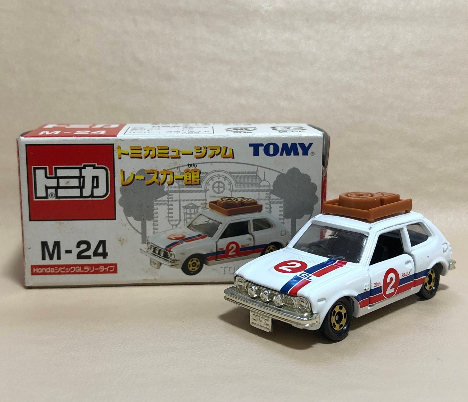 Tomica M-24 Honda Civic GL Rally Type TOMICA MUSEUM Tomy While  1/57