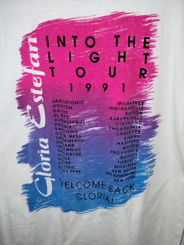 Camicia Vintage Gloria Estefan 1991 Into The Light Tour Brockum punto singolo - Foto 8 di 8
