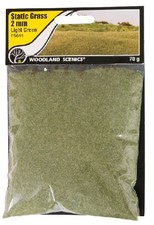Woodland Scenics FS615 2 mm Light Green Static Grass 2.46 Oz. Bag