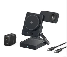 Baseus Picogo Qi2.2 25W 3-in-1 Charging Station, Foldable Magneti