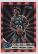 2019 Panini Donruss Rated Rookie Press Proof Red Laser 24/99 Romeo Langford 13c1