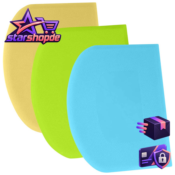 Teigschaber Teigkarte Teigschneider Kunststoff Bpa-Frei Flexibel 3Er Set Backen-image
