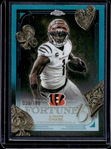 2025 Topps Chrome Ja'Marr Chase Aqua Refractor (RAW)