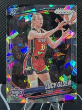 2025 Panini Prizm WNBA Lucy Olsen #104 Ice Prizm Mystics RC
