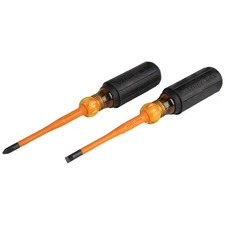 Klein Tools 33732INS 1000V Slim Tip Insulated Screwdriver Set Made in USA #2 Phi