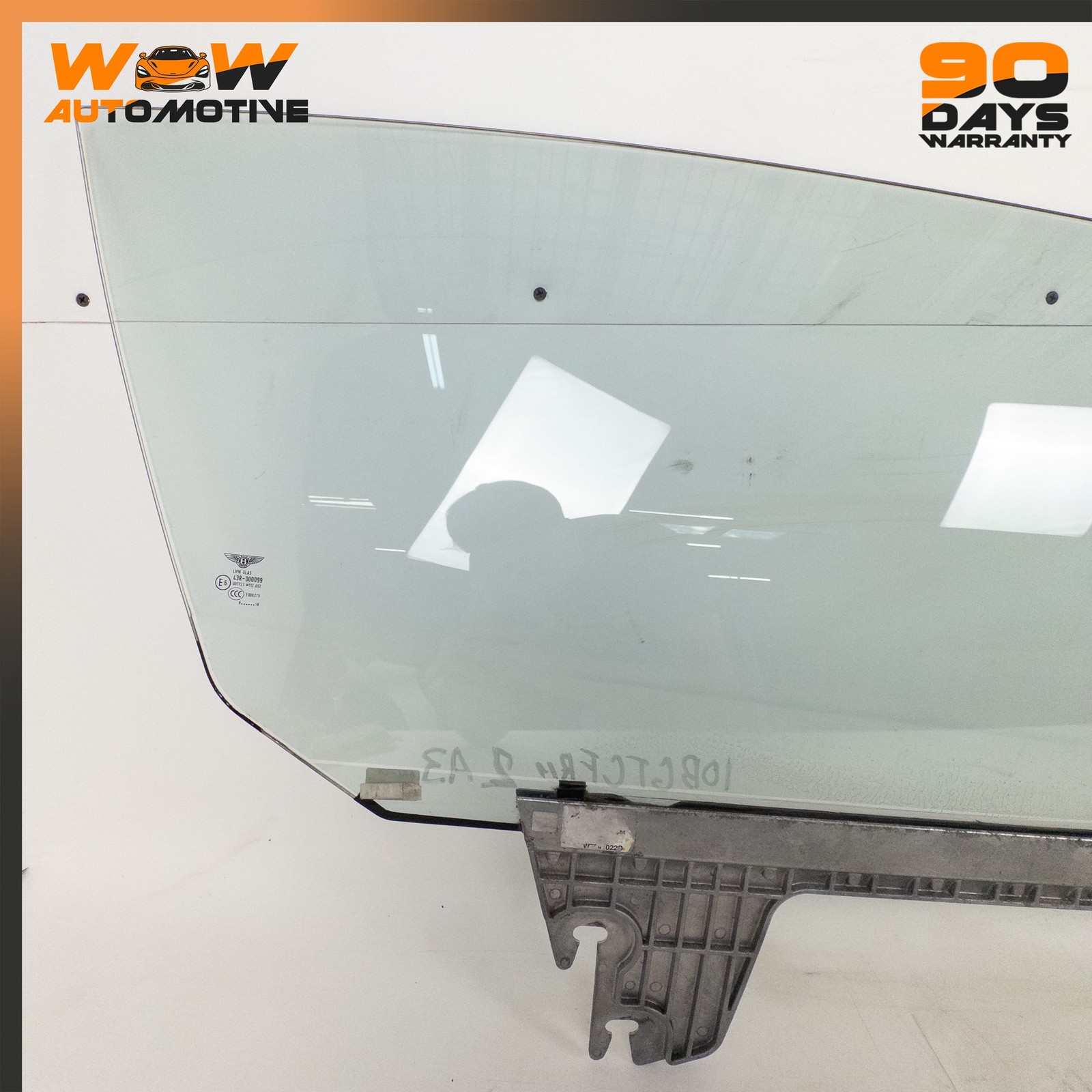 07-18 BENTLEY CONTINENTAL GTC FRONT RIGHT PASSENGER SIDE DOOR WINDOW GLASS OEM