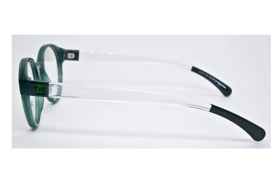 CHANEL 3273 c.1447 Transparent Green Clear size 47/19/140 Made ltaly Eyeglasses - Изображение 3 из 4