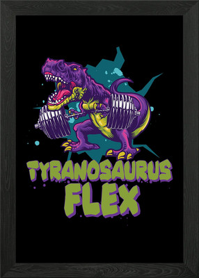 Tyranosaurus Flex gerahmtes Wandbild Poster Leinwanddruck Bild
