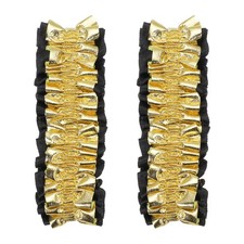 Armband Garter 2pcs Anti-Slip Sleeve Garter Shirt Sleeve Holder Gold on Black