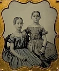 1/6th Plate Ambrotype - Sisters?- Full Thermoplastic Union Case