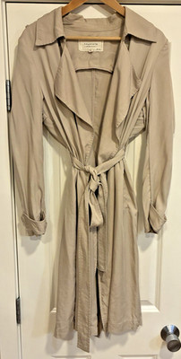 Bagatelle Heritage Women's Ladies Trench Coat Over Coat Tan Size Medium M