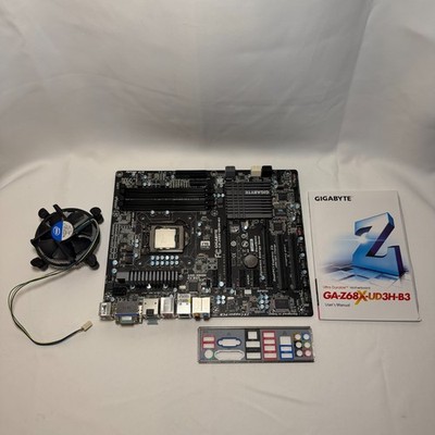 Gigabyte GA-Z68X-UD3H-B3 MB Intel Core i7-2600K 3.4GHz Fan I/O Shield Manual EUC