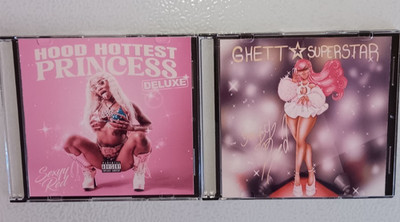 2 CD Lot Rap/Hip-Hop, Sexyy Red - Hood Hottest + Ghetto Superstar SEALED Mixtape