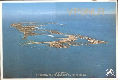Amateurfunk QSL/QSO VP9NLR Bermuda 1988 Kenwood TS440S Luftbild