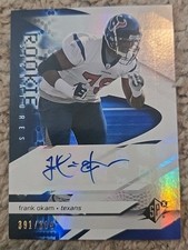 Frank Okam 2008 SPx Rookie Auto 391/399 On Card Autograph Texans RC. rookie card picture