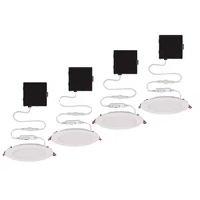 COMMERCIAL ELECTRIC 91478 Canless Recessed Lighting White 6 inch 4 PACK