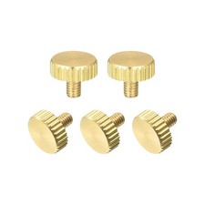 5pcs Knurled Thumb Screws M3x5mm Flat Brass Bolts Grip Knobs Fasteners