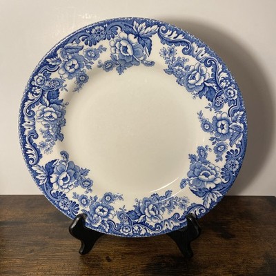 Spode Delamere Blue Dinner Plate Replacement  British Flowers
