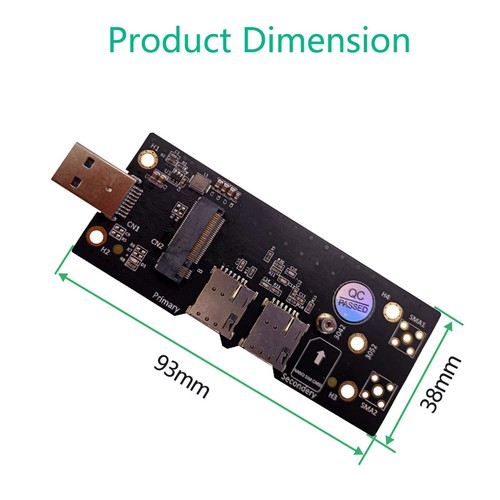 M.2 To USB 3.0 Adapter NGFF Key B 3G/4G/5G Riser Module Test With Dual SIM C Fit - Photo 5/23