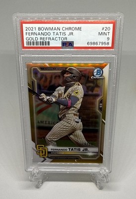PSA 9 2021 Bowman Chrome - Fernando Tatís Jr. #20 Gold Refractor /50