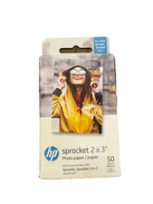 HP Sprocket Zink Photo Paper 2x3" for HP Sprocket Photo Printers, 50 Sheets