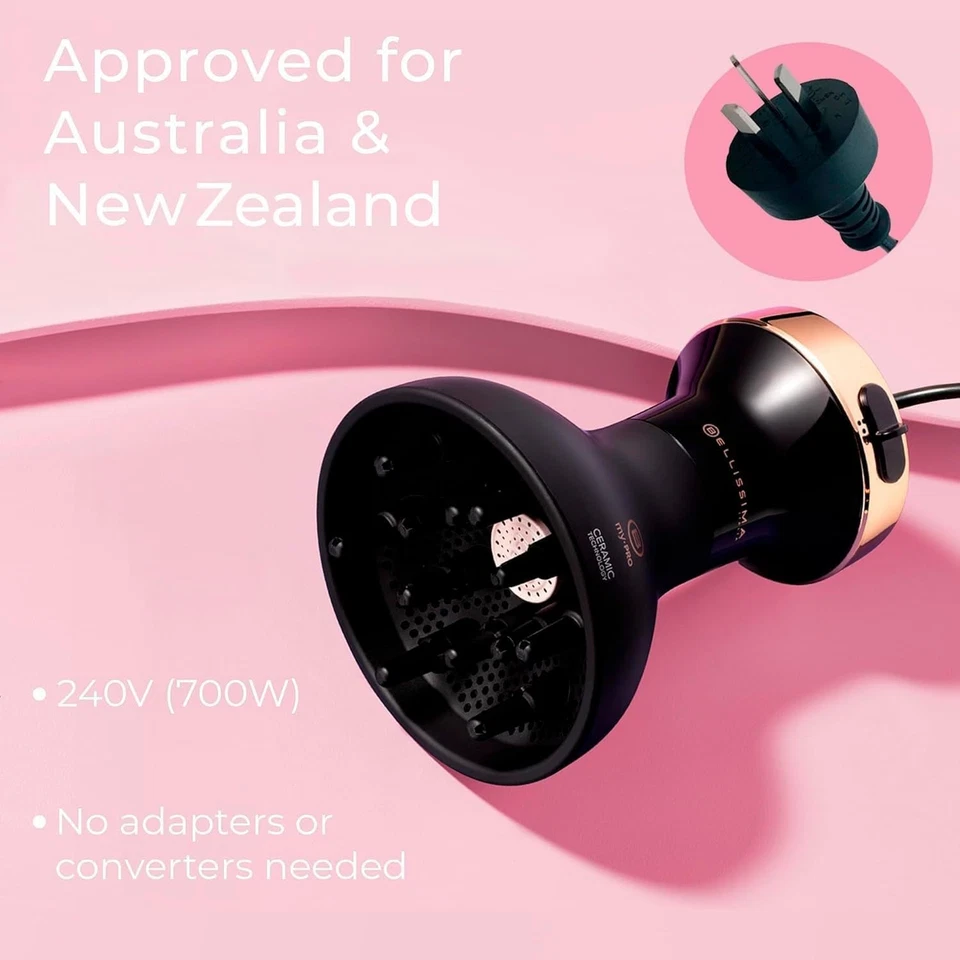 Italia Hair Diffuser Diffon Ceramic Lightweight Curly Hair Dryer with Australian - image 4 of 4