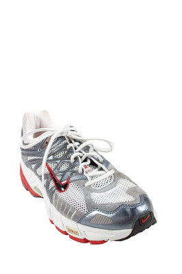Nike Mens Air Equalon Running Sneakers Silver Red Size 10