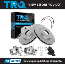 TRQ Front Brake Pad & Rotor Kit Premium G-Coated Semi-Metallic For 08-16 Lancer
