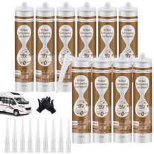 Self-Leveling RV Roof Sealant 10-Pack - Flexible, Waterproof, UV-Resistant