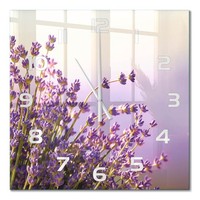 Glas-Wanduhr FüR KüChe Aus GehäRtetem Glas Lavendel WeißE Zeiger 60X60 Cm