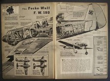 1943 WWII allemand nazi Focke-Wulf 190 chasseur vintage coupe picturale