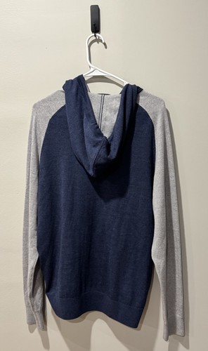 Stitch Golf Men’s Large Blue Performance Merino Wool Hoodie Stretch - Picture 2 of 4