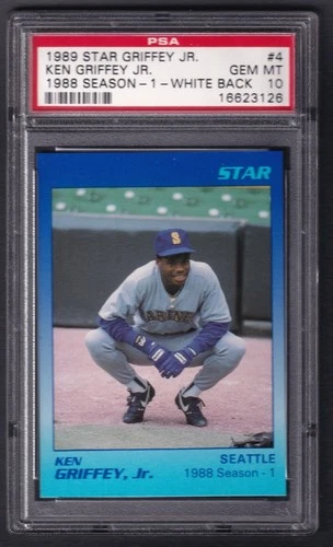 KEN GRIFFEY JR. 1989 Star Griffey Jr. #4 Rookie 1988 Season 1 White Back PSA 10